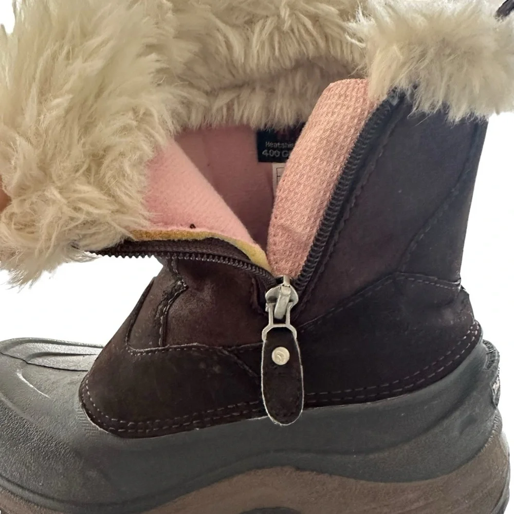 THE NORTH FACE GREENLAND ZIP BROWNIE BOOTS SIZE 4